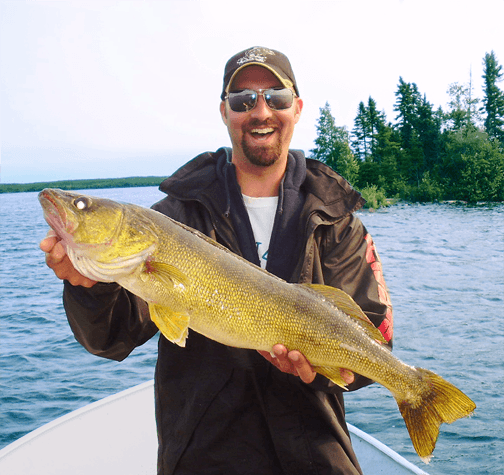 Top10-number4 HUGE Walleye caught at Budd's Gunisao Lake Lodge World's Best Trophy Walleye and Northern Pike Fishing, Manitoba, Canada joined Budd's Master Angler Club