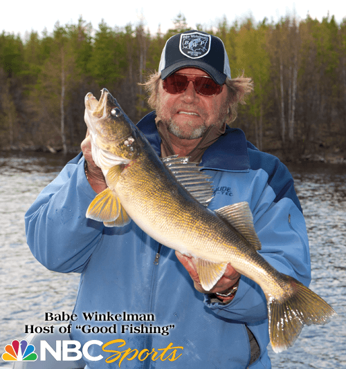 Babe Winkelman lands a HUGE Walleye at Budd's Gunisao Lake Lodge World's Best Trophy Walleye and Northern Pike Fishing, Manitoba, Canada and joins Budd's Master Angler Club