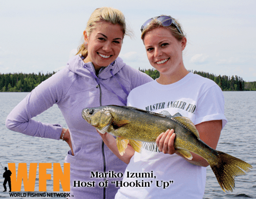 Top10-number8 HUGE Walleye caught buy Mariko Izumi at Budd's Gunisao Lake Lodge World's Best Trophy Walleye and Northern Pike Fishing, Manitoba, Canada