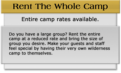 entire-camp-rates Rent the whole camp at Budd's Gunisao Lake Lodge