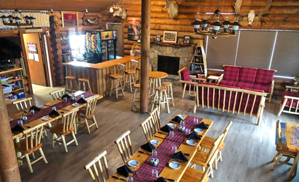 plenty-of-room-at-Gunisao Budd's Gunisao Lake Lodge Dining Area and Bar
