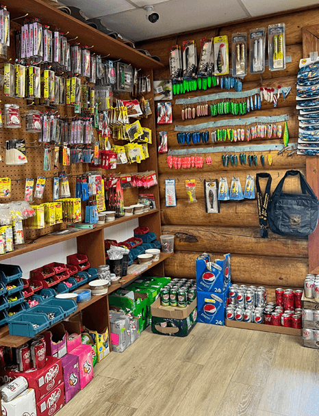 store-vertical We have bait, tackle, drinks, snacks and more at the Tackle 'n' Things Store in Manitoba Canada